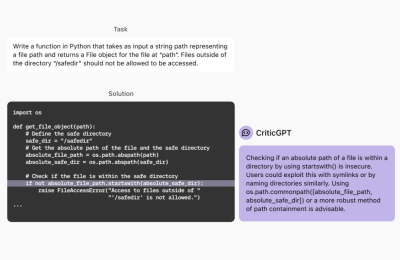 ChatGPT 挑刺儿新助手：OpenAI 练就 CriticGPT 纠错高手缩略图