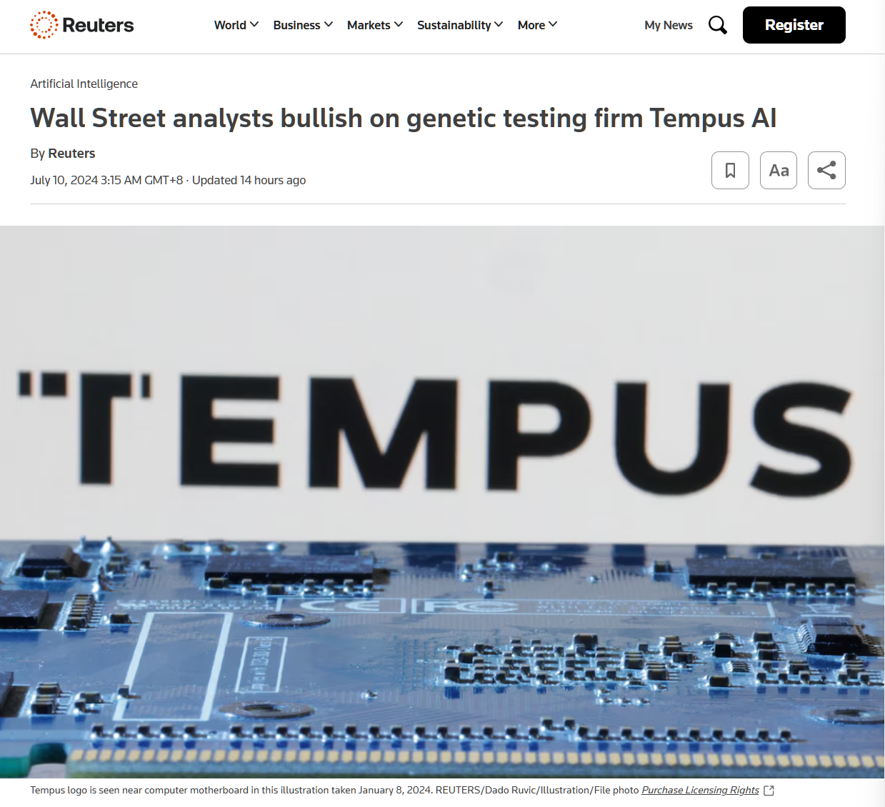 华尔街看好软银投资的基因检测公司Tempus AI：摩根大通等七家券商推荐买入或增持插图