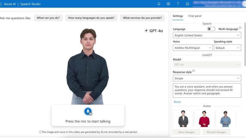 微软Azure AI语音服务新招：虚拟人物，文本秒变视频！插图1