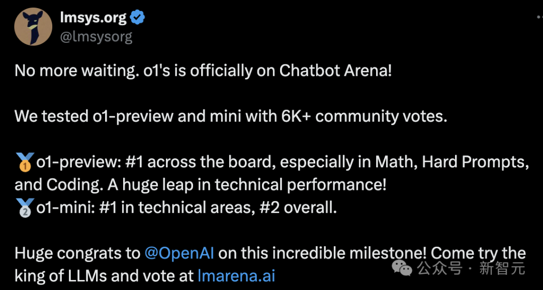 OpenAI的o1太牛了，数学能力秒杀Claude和谷歌Gemini，o1-mini也并列第一！插图2