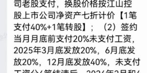 江山控股的AI子公司突然宣布关门，没钱了，员工全被裁。缩略图